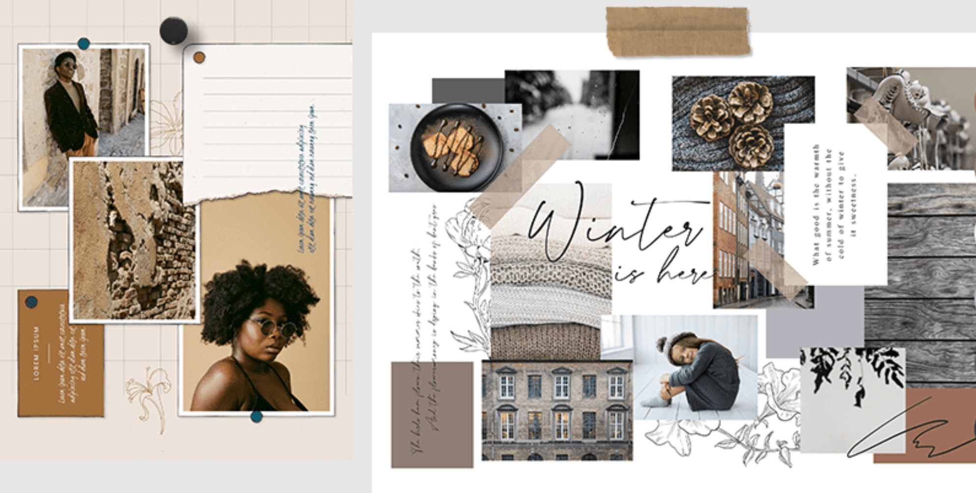 Beautiful lifestyle moodboard example